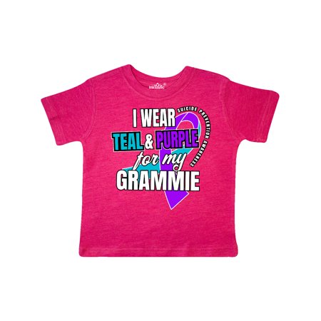 

Inktastic Suicide Prevention I Wear Teal and Purple for My Grammie Gift Toddler Boy or Toddler Girl T-Shirt