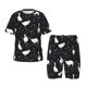 thumbnail image 1 of Fotbe Fashionable Goose Pijama Estampada de 2 Piezas para Niños – Ropa de Dormir de Manga Corta Cómoda para Niños y Niñas, Camiseta y Shorts de Algodón-Large, 1 of 6