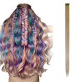 thumbnail image 1 of Clip In Hair Extension Colored Hair Extensions, Multi-colors Party Highlights Clip In Synthetic Hair, 1 of 2