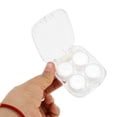 thumbnail image 4 of Unique Bargains 1 Set Contact Lens Case Rectangular Clear Lens Storage Case White, 4 of 5