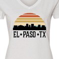 thumbnail image 4 of Inktastic El Paso Texas Skyline Retro Women's V-Neck T-Shirt, 4 of 5