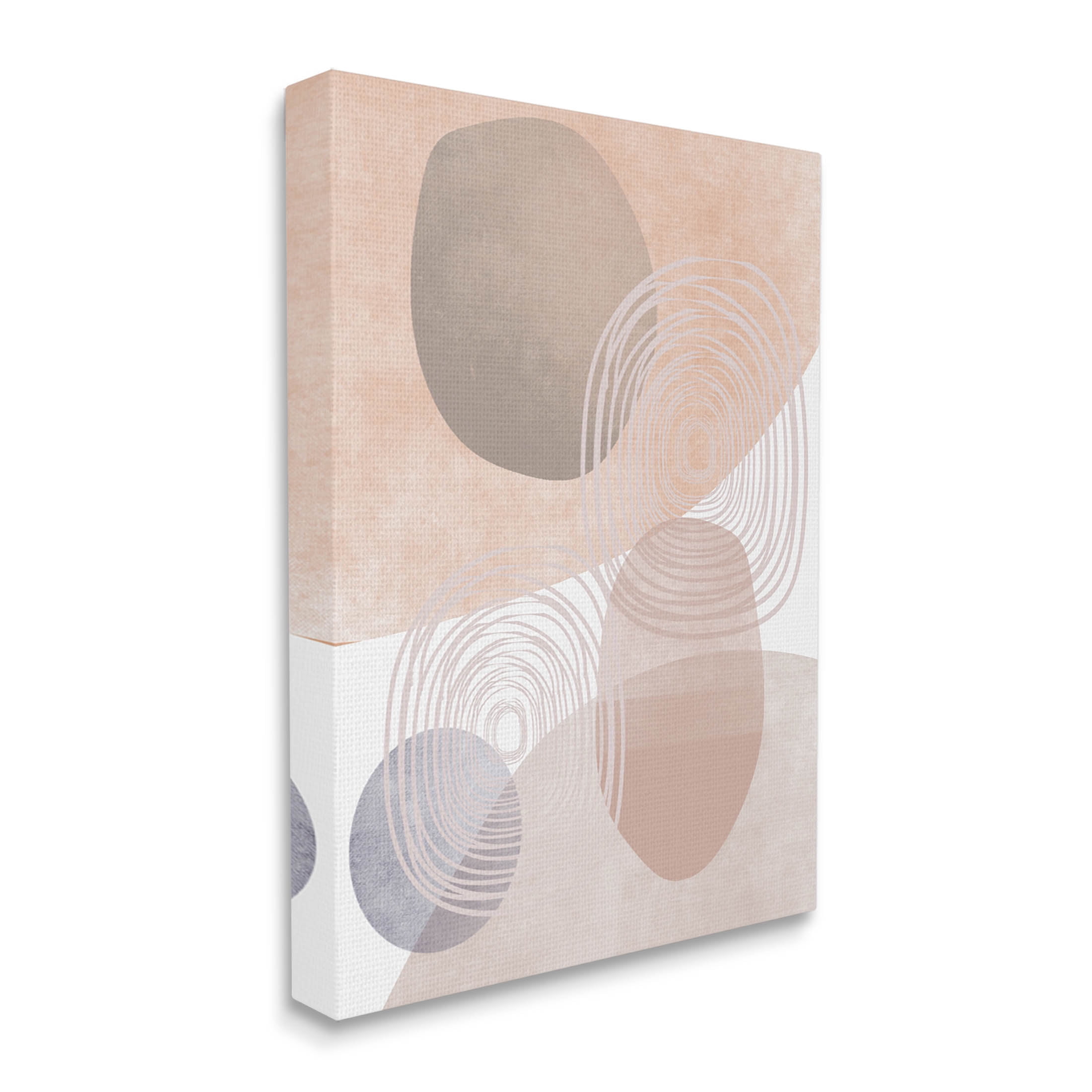Spiraled Pastel Round Shapes Abstract Graphic Art Gallery Wrapped Canvas Print Wall Art