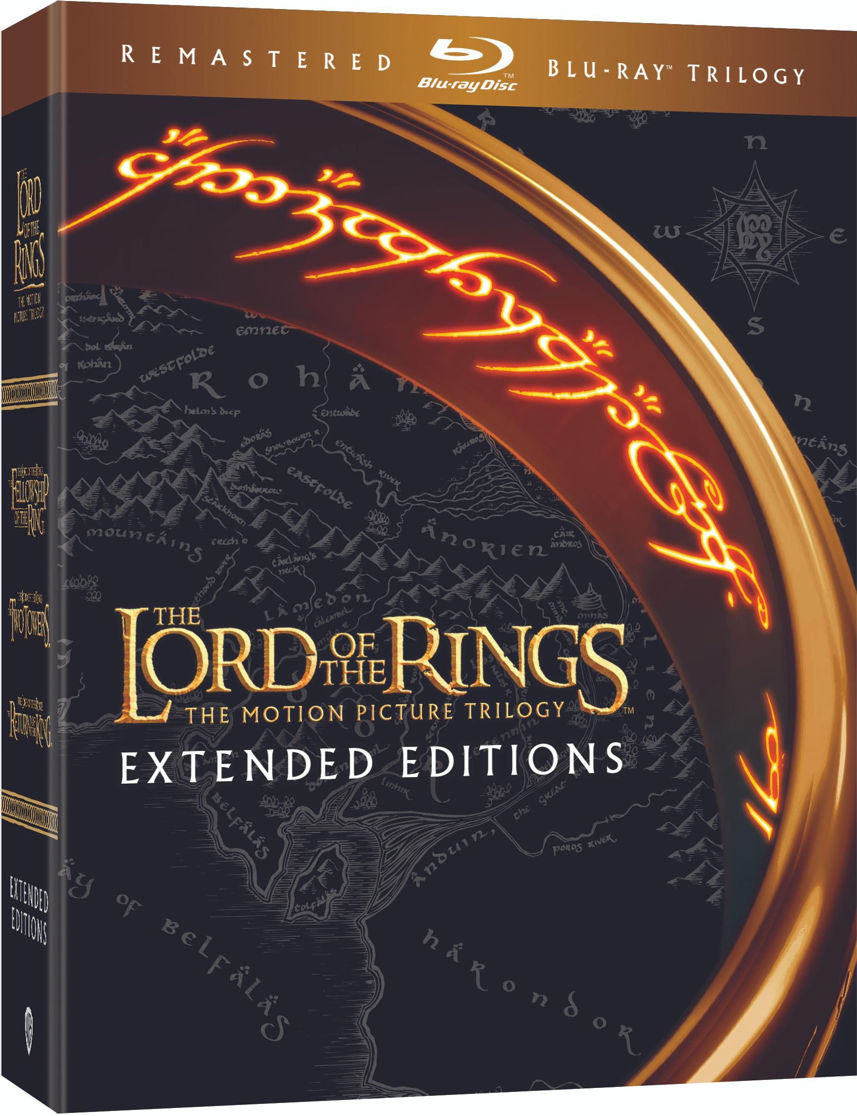 bodem Arthur onenigheid The Lord of the Rings The Motion Picture Trilogy (Extended Editions)  (Remastered Blu-ray) - Walmart.com