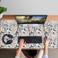 thumbnail image 4 of Long Mouse Pads for Desk,White Halloween Skull Pumpkin Pattern Desk Mats on Top Of Desks, Desk Mouse Pad Extra Large with 3mm Non-Slip Base and Stitched Edge for Gaming,Office,Work,Home 47.3"x23.6", 4 of 6