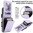 thumbnail image 4 of For Apple iPhone 17 Pro Max Argyle Pattern PU Leather RFID Blocking Protective Purse Wallet Case Magnetic Flip Cover Multi-Card Slots Pocket With Detachable Shoulder Strap,Purple, 4 of 7