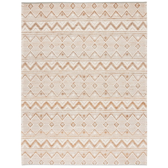 SAFAVIEH Natura Serenity Geometric Area Rug, Natural/Ivory, 8' x 10'