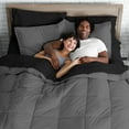 thumbnail image 4 of Bare Home Microfiber 8-Piece Gray and Black Bed in a Bag, Split King, 4 of 5