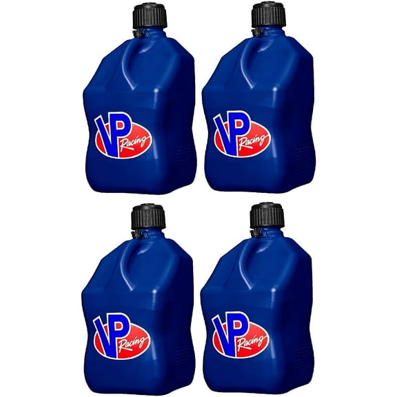VP Racing Fuels 5 Gallon Square Motorsport Racing Liquid Utility Container Jug Blue 4 Pack