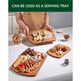 thumbnail image 5 of Royal Craft Wood Cutting Board Set for Kitchen, Wooden Cutting Boards for Meat & Vegetables, Carbonized Bamboo, 5 of 8