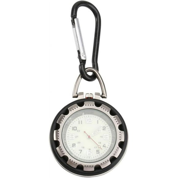 FYBTOF Fluorescent Climbing Watch Pocket Watches for Women Ladies Digital Watches Backpack Fob Watch Clip-on Hiker Watch Sports Watch Pocket Watch for Women Outdoor Strap Steel-4605