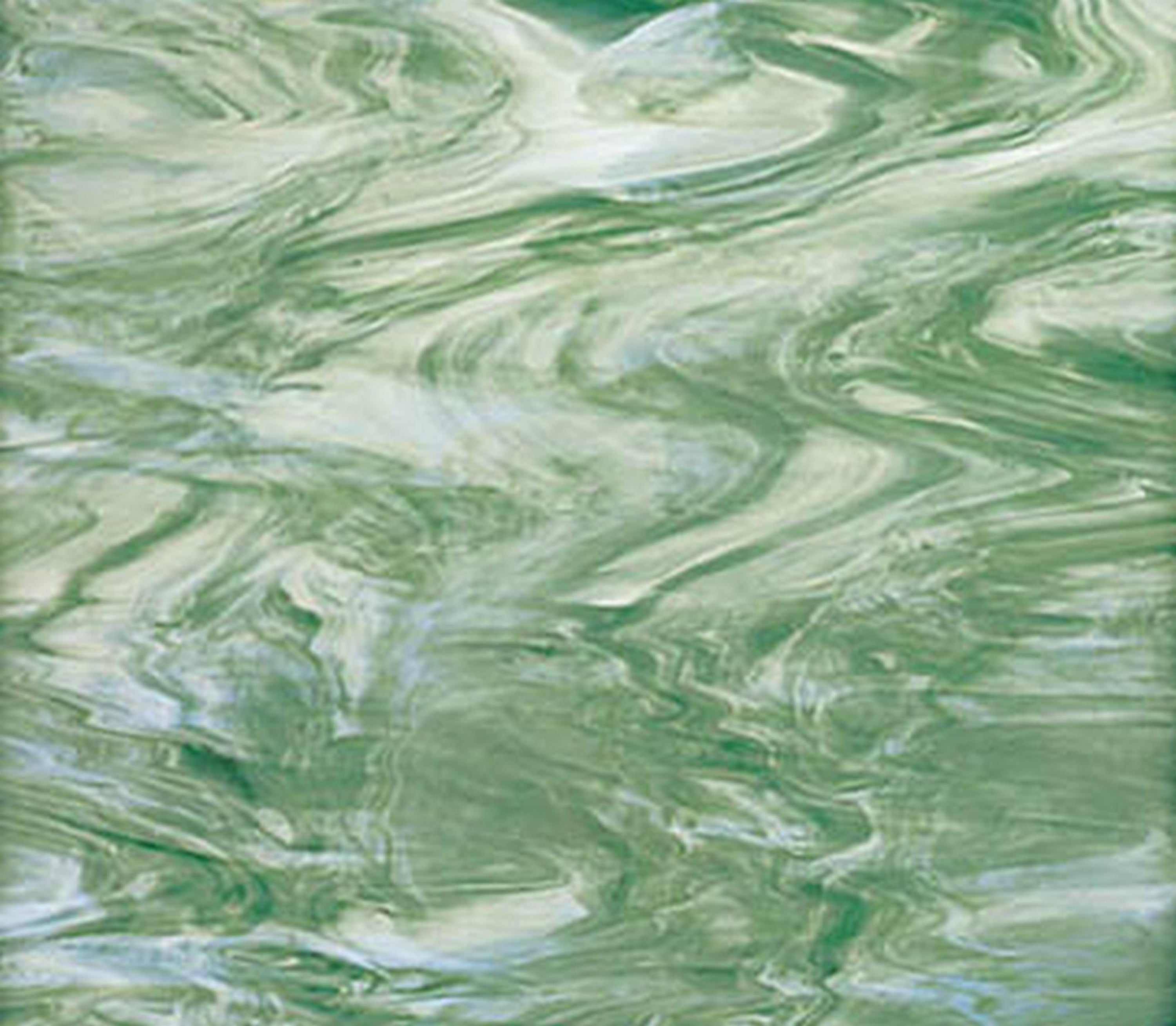 OCEANSIDE STAINED/FUSING GLASS SHEETS SEAFOAM GRN/WHT (Small 8" x 12