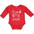 thumbnail image 3 of Inktastic I Love My Yaya Grandchild Boys or Girls Long Sleeve Baby Bodysuit, 3 of 5
