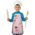 thumbnail image 2 of Ballet Princess Pattern Kids Aprons for Girls and Boys,Adjustable Neck Strap Toddler Aprons for Kids Cooking Baking, 2 of 7