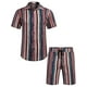 thumbnail image 2 of Txlixc Trajes de camisa hawaiana para hombre, camisa de manga corta con botones estampados a la moda + conjunto de pantalones cortos de playa Txlixc Casual, 2 of 4