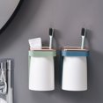 thumbnail image 2 of Soporte para cepillo de dientes montado en la pared: soporte para pasta de dientes, organizador de cepillos de dientes con taza, 2 of 8