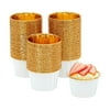 Deera Gold Color Inner Finish Expandable Muffin Cup Cake Paper Mould Combo (Medium - 100 Pc, Large - 100Pc)