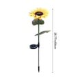 thumbnail image 3 of Luces solares de girasol para jardín, LED impermeables exteriores, flores de seda, alimentadas por energía solar, para decoración de césped en el jardín, 3 of 7