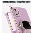 thumbnail image 4 of Compatible with Xiaomi Redmi Note 10 Pro Case Silicone TPU Plating, Xiaomi Redmi Note 10 Pro Cases Cute Astronaut Pattern Phone Case with Stand (Purple), 4 of 7