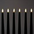 thumbnail image 3 of Rhytsing 11.4" Flameless Taper Candles with Timer Function for Halloween, Battery Operated Tall Candlesticks Rustic Wax, Warm White LED, 2 Remotes Included - Set of 6 (Black), 3 of 6