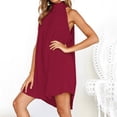 thumbnail image 4 of Vestidos irregulares sueltos sólidos sin mangas con cuello redondo informal de verano para mujer Fridja hjkh4067, 4 of 7