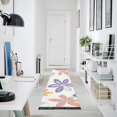 thumbnail image 4 of Yayeee Runner Rug for Bedroom 2'x6' Machine Washable Hallway Non Slip Mat, Blue Retro Flower, 4 of 8