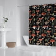 thumbnail image 2 of Red Mushroom Snail Black Pattern Shower Curtain 72"x84" ,Bathroom Decorative Shower Curtains Set with 12 Hooks,Modern Waterproof Washable Shower Curtain, 2 of 6