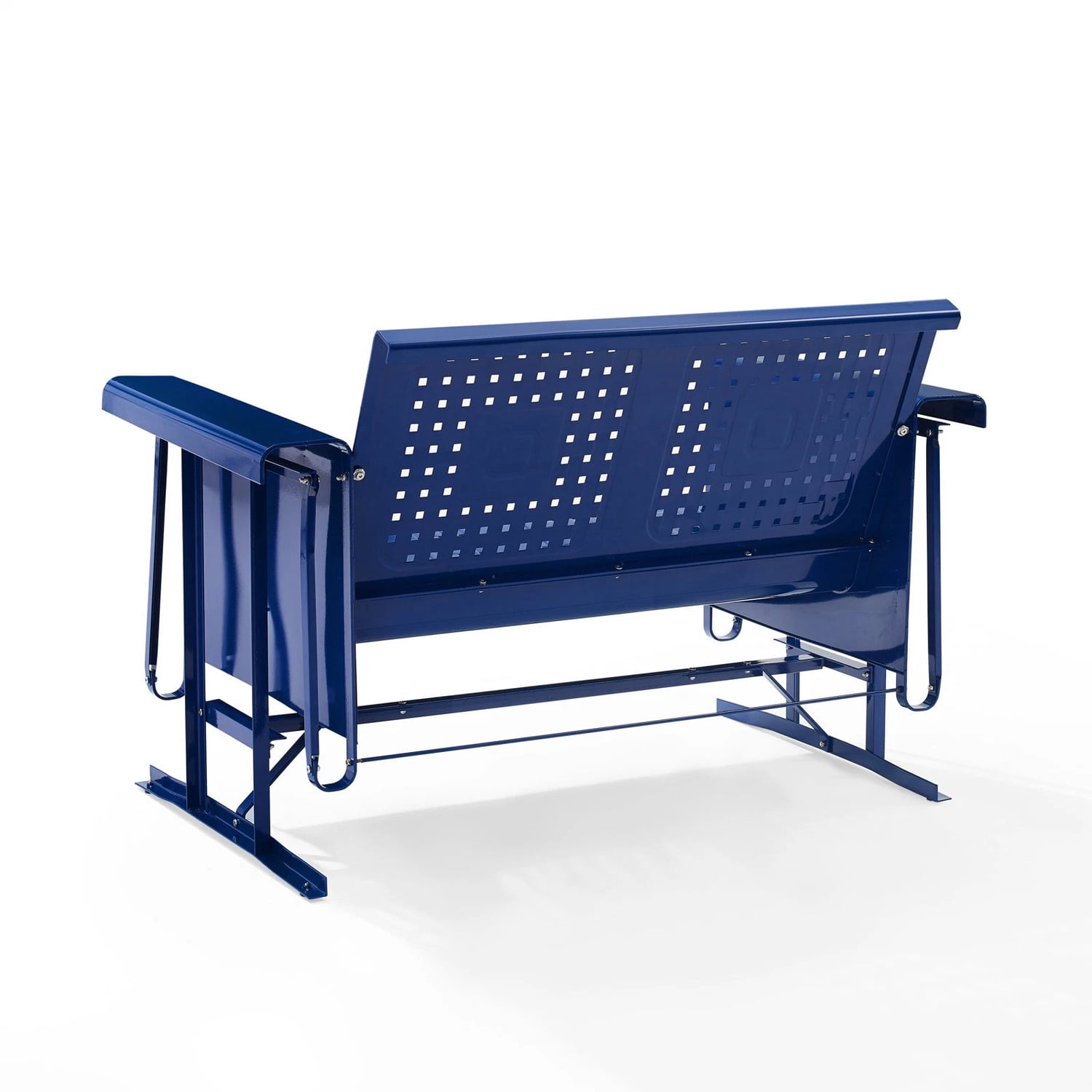 Maykoosh Outdoor Patio Loveseat & Porch Glider for Smooth & Stylish Seating - Navy Gloss Metal