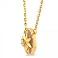thumbnail image 2 of MDR Trading SS-NTZ316 16 & 2 in. Yellow Gold Plating Spinning Star with Mother of Pearl & Cubic Zirconia Stone Sterling Silver Necklace, 2 of 2
