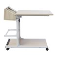 thumbnail image 4 of Bureau Portable pour Ordinateur Portable avec Roulettes, Tiroir de Rangement, Hauteur Réglable pour Lit et Sofa, Structure Solide, 4 of 8