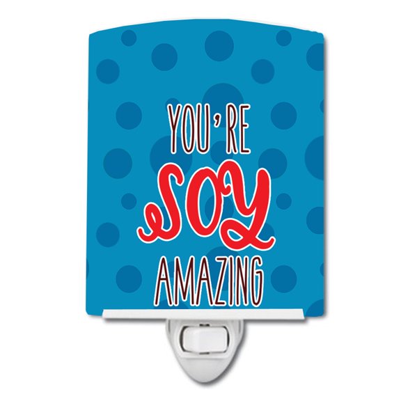 Caroline's Treasures BB8812CNL Sushi You're Soy Amazing Ceramic Night Light, 6x4x3", multicolor