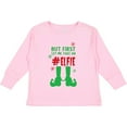 thumbnail image 3 of Inktastic Let Me Take an Elfie, Elf Shoes, Snow, Christmas Boys or Girls Long Sleeve Toddler T-Shirt, 3 of 5
