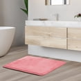 thumbnail image 1 of 1 Small Clara Clark Bath Mat Bathroom Rug - Absorbent Memory Foam Bath Rugs - Non-Slip, Thick, Cozy Velvet Feel Microfiber Bathrug, Plush Shower, Toilet- Floor Bathmats Carpet - Pink - 17"x24", 1 of 4