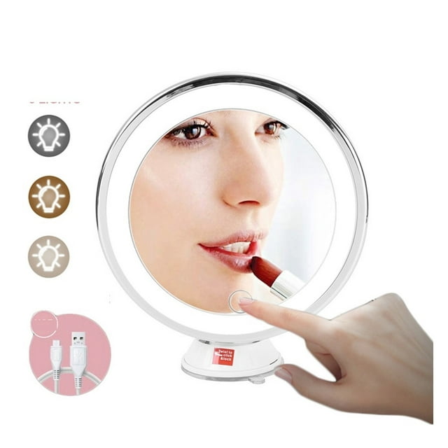 360 Degree Rotation 10X Magnifying Makeup Mirror My Flexible Mirror Folding Vanity Mirror With LED Light Makeup Tools Dropship ,Widely Use