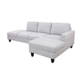 thumbnail image 3 of Starhome L Shaped Gray linen fabric 2-Piece Couch Living Room Sofa Set, 3 of 5