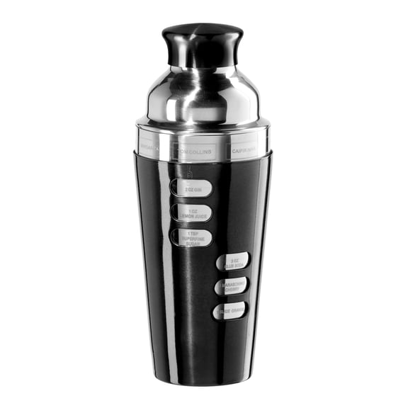 Oggi 7387.3 23-Ounce Stainless Steel Cocktail Shaker, Black