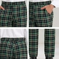 thumbnail image 4 of Stamzod Mens Pants Stretch Flat Front Business Casual Pants with Pocket Plaid Printed Straight Dress Pants for Men Army Green-3 XXXL, 4 of 7