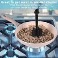 thumbnail image 3 of Masher & Smasher Meat, Ground Beef, Turkey & More, Hamburger Chopper Utensil, Professional Heat Resistant Nylon, Black, 3 of 5