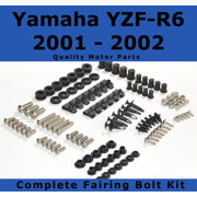 Bike Boltz Complete Fairing Bolt Kit for Yamaha YZF-R6 2001 - 2002 Body Screws Fasteners