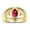 Ruby, variant on Men's Rings 14K Yellow Gold Pear Shape Tear Drop Cabochon Gemstone & Diamond Rings; Cabochon Ruby Size 8