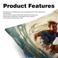 thumbnail image 2 of Surfing in Summer Throw Pillows Set of 2 with Unique Patterns Covers - Available in 16x16, 18x18, and 20x20 Inches for Various Occasions - Includes Throw Pillow Inserts, 2 of 6