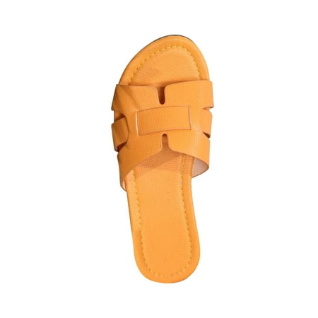 

Women s Sandals & Slides Faux Leather Flat Sandals Fish Mouth Slip On Slippers Outdoor Versatile Beach Sandals Backless Mules Fashion Ladies Summer Shoes Footwear