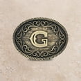 thumbnail image 3 of Montana Silversmiths Unisex Filigree Initial G Belt Buckle Bronze One Size, 3 of 8