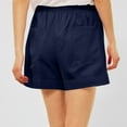 thumbnail image 5 of Womens Drawstring Shorts Summer Elastic Waist Casual Lightweight with Pockets Blue XL, 5 of 6
