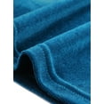 thumbnail image 5 of Blusa elegante casual de terciopelo para mujer con cuello alto y mangas largas XL azul pavo real, 5 of 5