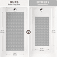thumbnail image 3 of OTHWAY Non Slip Shower Mat for Tub & Inside Shower,36.6" x 16.9" Soft TPE Bath Mat with Suction Cups,Easy to Cut Shower Floor Mat,Machine Washable Bathtub Mats(Light Grey), 3 of 10
