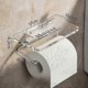 thumbnail image 1 of Luxury Gold Toilet Paper Holder with Shelf No Punching Acrylic Roll Paper Holder Tissue Hanger Bathroom Accessories Bathroom, 1 of 5