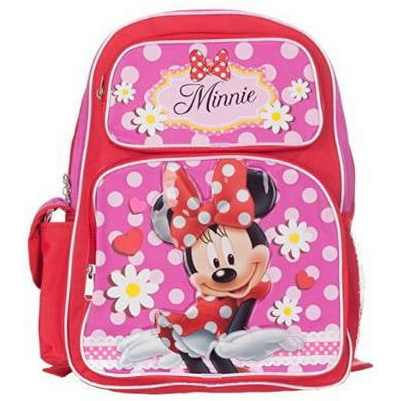 Backpack - - Minnie Mouse Red/Pink 16 School Bag New 052477