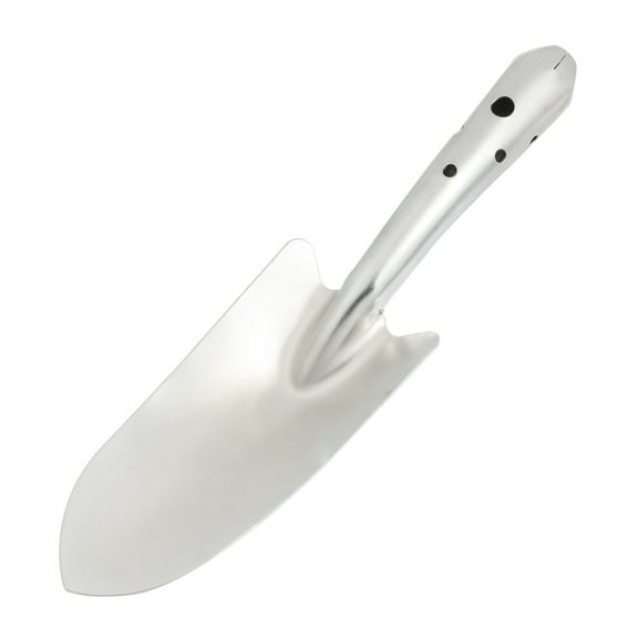 Uxcell Silver Tone Metal Grip Trowel Shovel Spade Tool for Garden Lawn