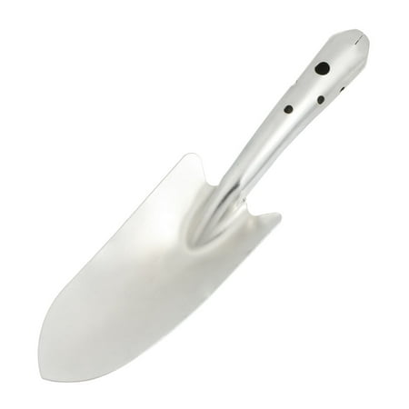 Silver Tone Metal Grip Trowel Shovel Spade Tool for Garden Lawn
