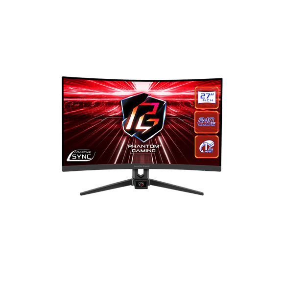 ASRock Phantom PG27F15RS1A 27" FHD 1920 x 1080 240 Hz (144Hz and higher) Adaptive Sync Built-in Speakers Curved Gaming Monitor